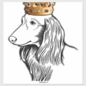 竜毛大俊犬クラウン付き シール (シート)