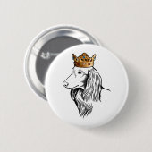 竜毛大俊犬クラウン付き 缶バッジ (正面&裏面)