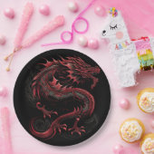 竜頭緑色の ペーパープレート (パーティー)