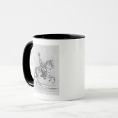 竜騎兵1779年として勲爵士のd'Eon マグカップ (正面左)