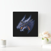 竜 スクエア壁時計 (ホーム)