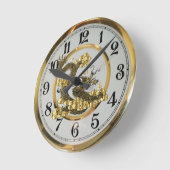竜 ラウンド壁時計 (傾斜)
