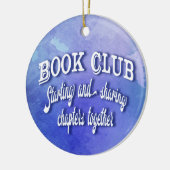 章の友人を一緒に始めているブッククラブ セラミックオーナメント (左)