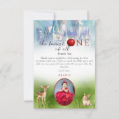 童話のプリンセスフェレストワンバースデーフォト サンキューカード (正面)