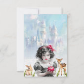 童話のプリンセスフェレストワンバースデーフォト サンキューカード (裏面)