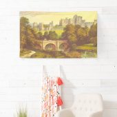 童話の城のヴィンテージイラストレーション背景 横断幕 (インサイチュ)