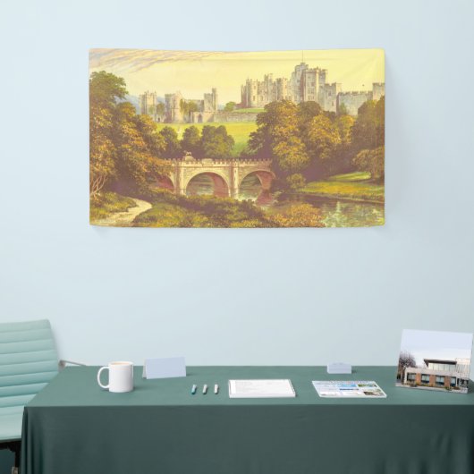 童話の城のヴィンテージイラストレーション背景 横断幕 (トレードショー)