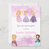 童話の城パーティーカード 招待状 (正面)