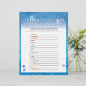 童話の絵文字[スノウイ・ブルー] レターヘッド (スタンド正面)