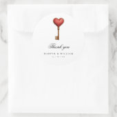 童話ハート結婚鍵の感謝していユーザ ラウンドシール (バッグ)