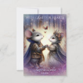 童話ファンタジーお洒落ルネッサンス結婚ズ サンキューカード (正面)