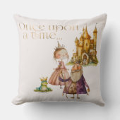 童話プリンセスとカエル・ピンク クッション (正面)