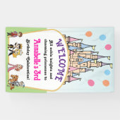 童話プリンセスとナイトパーティーウェルカムバナー 横断幕 (横)