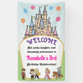 童話プリンセスとナイトパーティーウェルカムバナー 横断幕 (縦)
