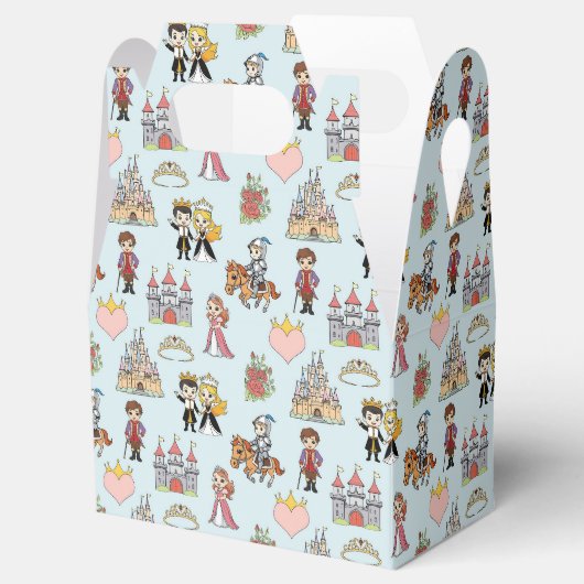 童話プリンセスと騎士パターンの好意ボックス フェイバーボックス (オープン)