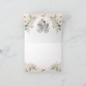 童話プリンセスキャリッジガールウォーター色フローラ サンキューカード (内部)