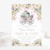 童話プリンセスキャリッジガールウォーター色 招待状