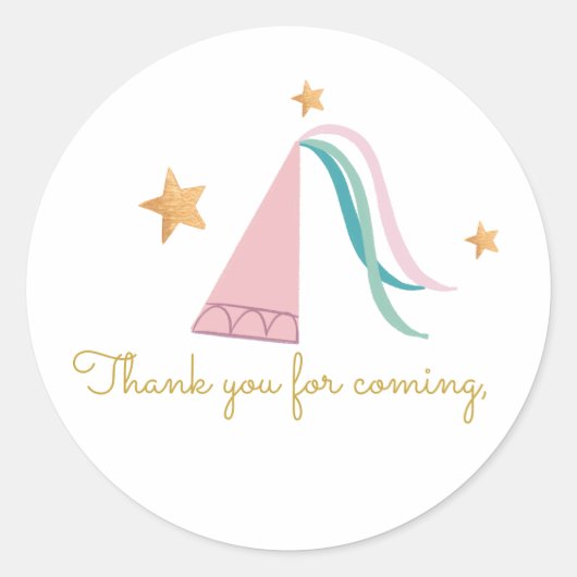 童話プリンセスドラゴンギフトステッカー ラウンドシール (正面)