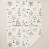 童話プリンセスパターンシェルパブランケット シェルパブランケット (正面)