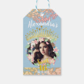 童話プリンセス写真Sweet sixteenありがとう ギフトタグ (裏面)