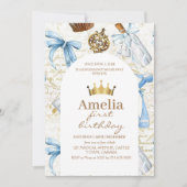 童話プリンセス漫画ガールバースデーパーティー 招待状 (正面)