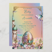 童話ベビードラゴンエッグオンレインボー 招待状 (正面/裏面)