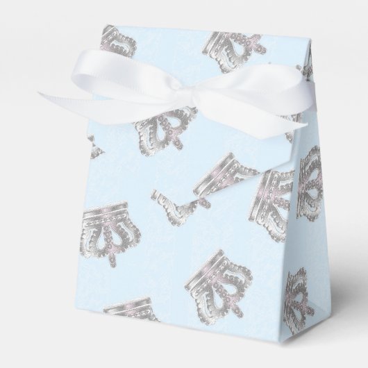 童話ヴィンテージクラウンブルーパーティーの好意ボックス フェイバーボックス (正面サイド)