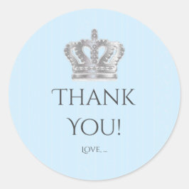 童話ヴィンテージクラウンブループリンスパーティーシール ラウンドシール