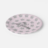 童話ヴィンテージピンクプリンセス王室のクラウンプレート ペーパープレート (アングル)