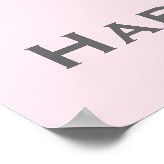 童話ヴィンテージ王室のクラウンピンク誕生日バナー ポスター (角)