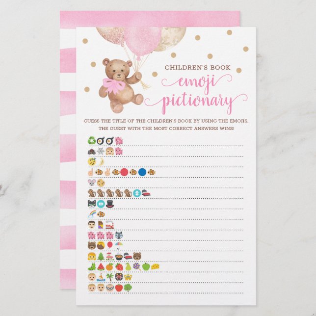 童話絵文字ゲームおだやかなクマ (正面/裏面)