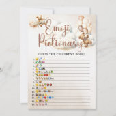 童話絵文字ゲーム赤ちゃんシャワーゲームベア 招待状 (正面)