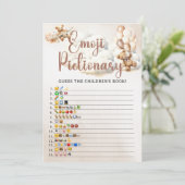 童話絵文字ゲーム赤ちゃんシャワーゲームベア 招待状 (スタンド正面)