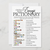 童話絵文字ピキョーベビーシャワーゲーム 招待状 (正面)