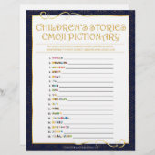 童話絵文字[ゴールデンブルー] レターヘッド (正面/裏面)