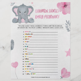 童話絵文字[ベビーゾウ] レターヘッド