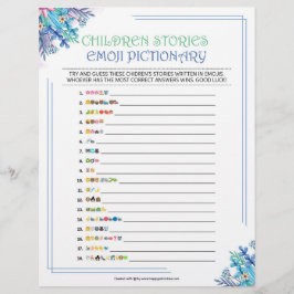 童話絵文字[青フローラ] レターヘッド