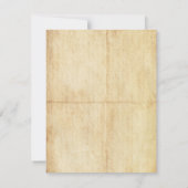 童話詳細カードポートリアット – ブラウン文字 招待状 (裏面)