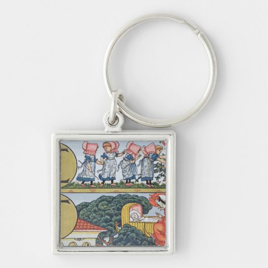 、童謡に基づくアルファベットからE-F キーホルダー (正面)