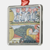 、童謡に基づくアルファベットからE-F メタルオーナメント (左)