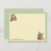 童謡のパーソナライズで平らなメッセージカード ノートカード (正面/裏面)