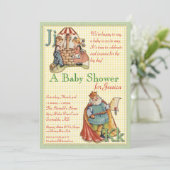 童謡のベビーシャワーの招待状 招待状 (スタンド正面)