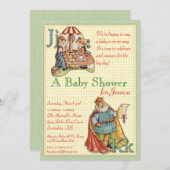 童謡のベビーシャワーの招待状 招待状 (正面/裏面)