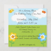 童謡は誕生日の招待状をカスタマイズ 招待状 (裏面)