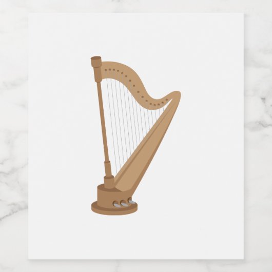 竪琴 ワインラベル (シングルラベル)