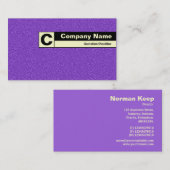 端によって分類されるモノグラム-バイオレットのエンボスTex 名刺 (正面/裏面)