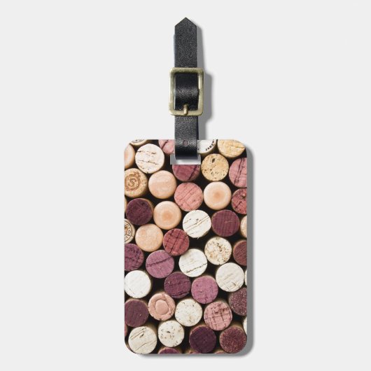 端のコルク ラゲッジタグ (正面縦)