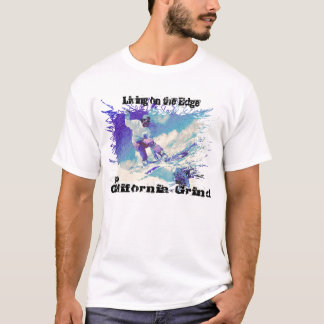 端のスノーボードj2Aカリフォルニアの粉砕 Tシャツ