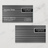 端のラベル-ブラシをかけられた金属の質 名刺 (正面/裏面)