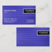 端のラベル-ブラシをかけられた青い質 名刺 (正面/裏面)